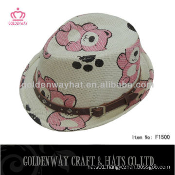 straw paper bear hat for kids